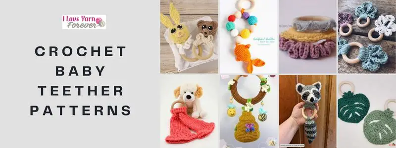 Crochet Baby Teether Patterns roundup featured cover ILYF