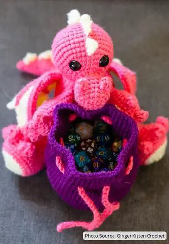 Dragon Dice Bag - Free Crochet Pattern