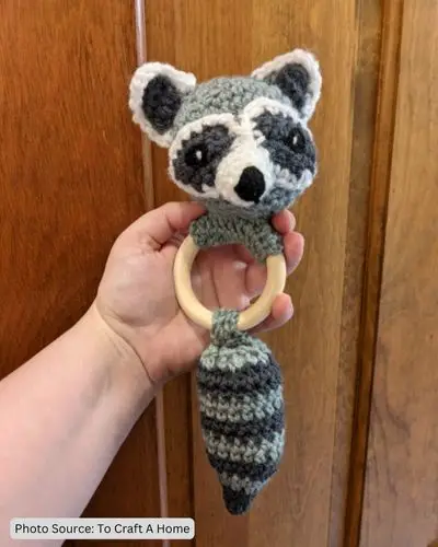 Fox and Raccoon Baby Teether - Free Crochet Pattern