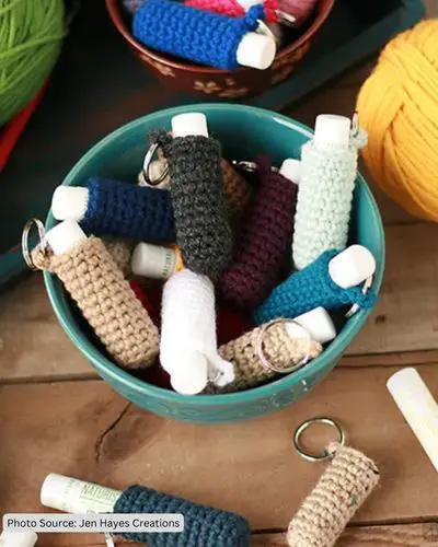 Keychain Chapstick Holder - Free Crochet Pattern
