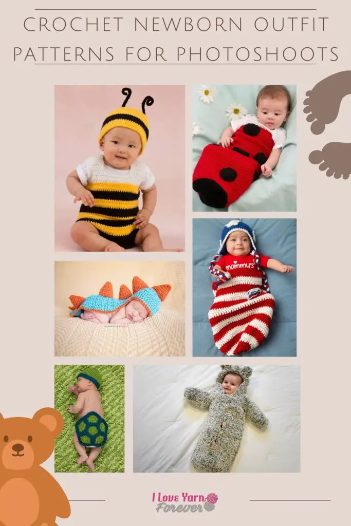 Crochet Newborn Outfits Patterns For Photoshoots roundup Pinterest ILYF 