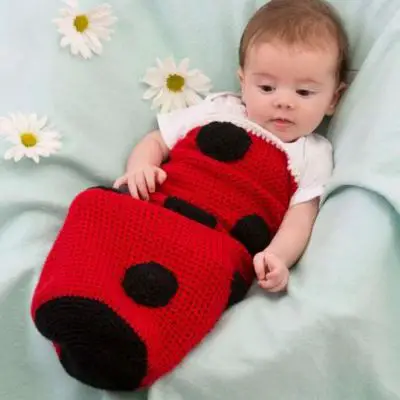 Ladybug Baby Cocoon - Free Crochet Pattern