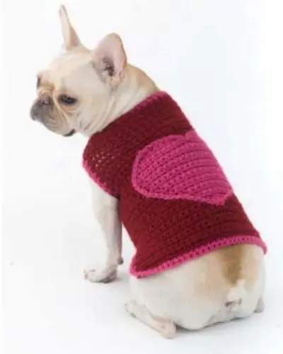 The Romantic Dog Sweater - free crochet pattern
