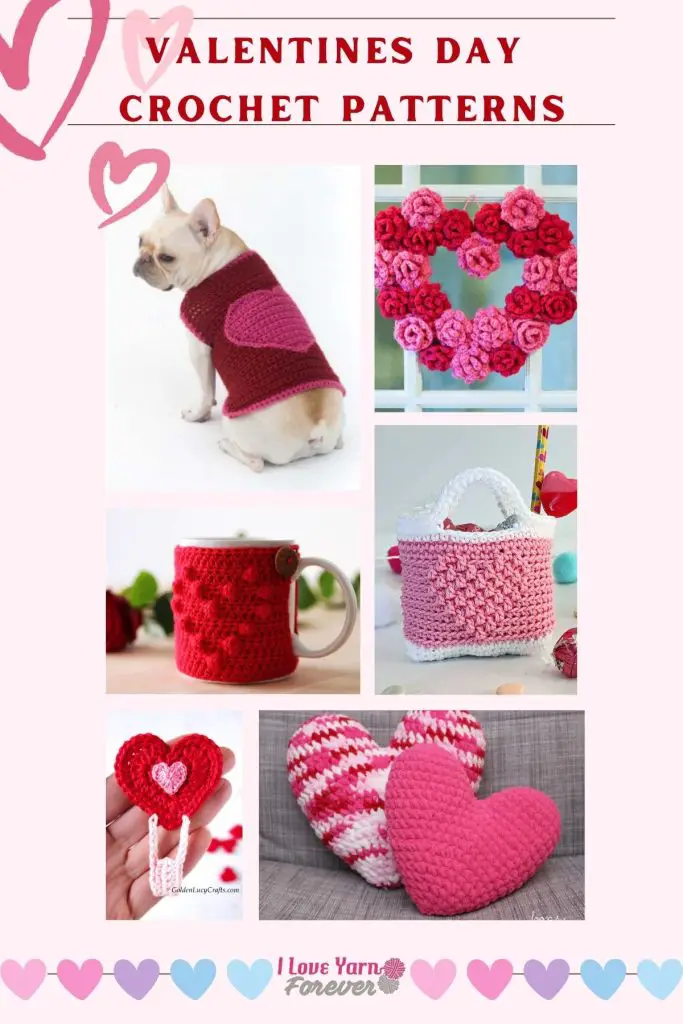 Valentine's Day Crochet Patterns  roundup 1 ILYF Pinterest