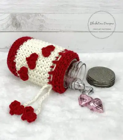 Wrapped in Love Jar Cozy - free crochet pattern