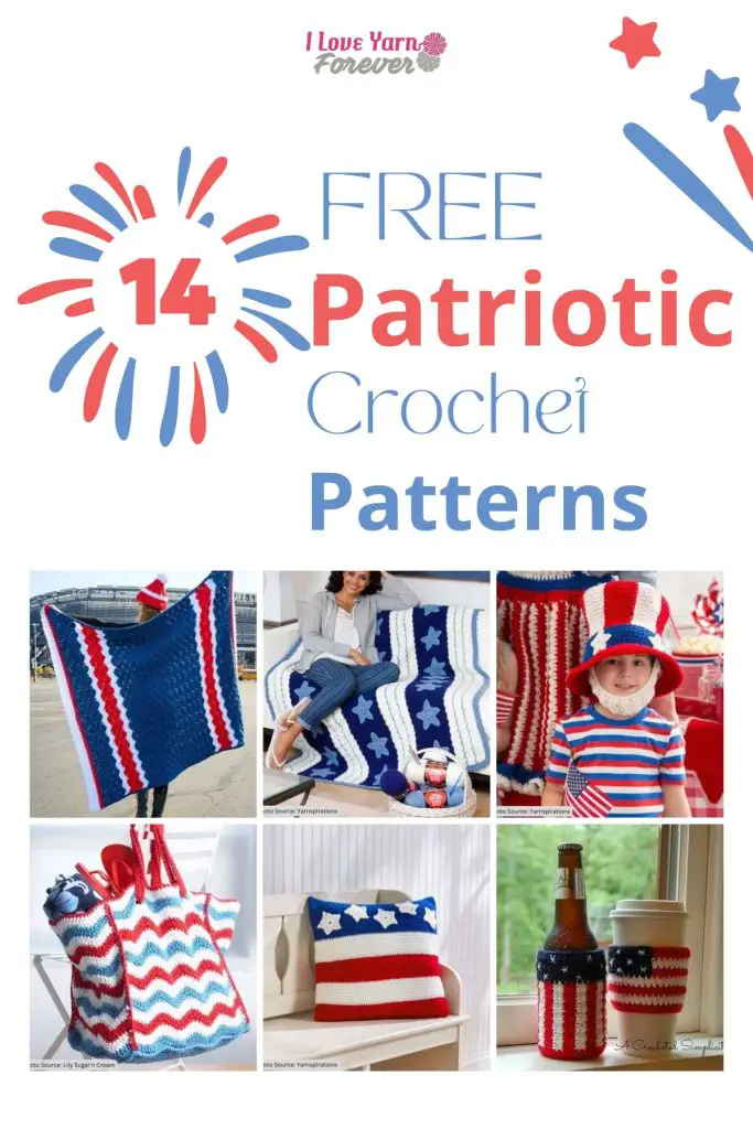 Patriotic Crochet Patterns roundup  ILYF Pinterest