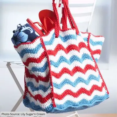 4th of July Beach Bag - free crochet patttern