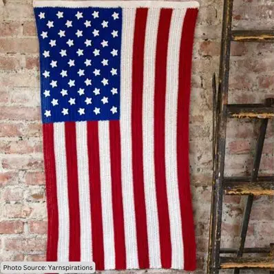 American Pride Flag - free crochet patttern