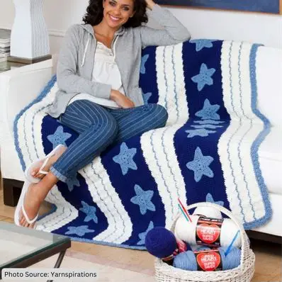 Spirit of America Blanket - free crochet patttern