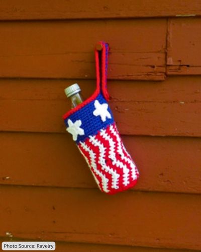 Uncle Sam Bottle Cozy - free crochet patttern