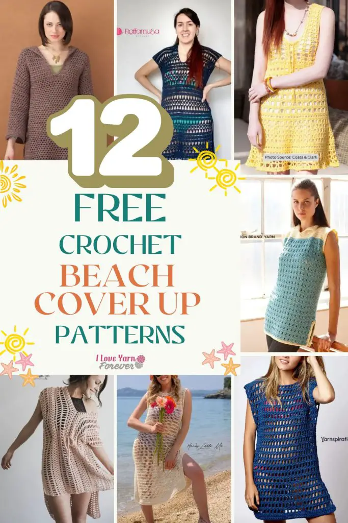 Beach Cover Up Crochet Patterns Roundup 4 ILYF Pinterest